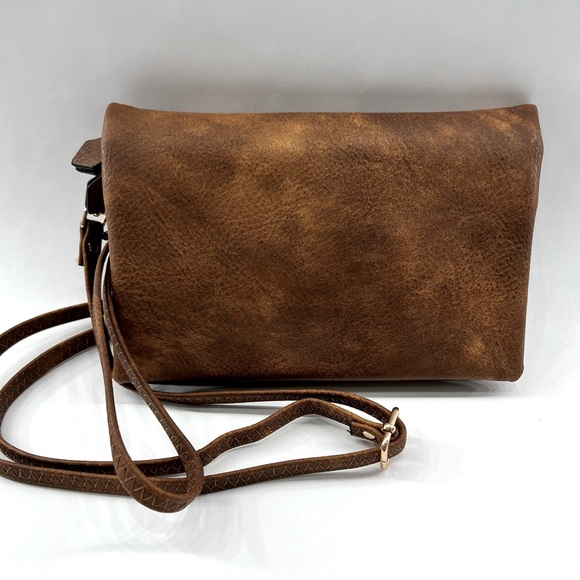 Brand New, Never Used Faux-Leather Crossbody/Wristlet Bag - Picture 1 of 6